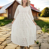 Rochie din bumbac cu broderie englezească Angela 3